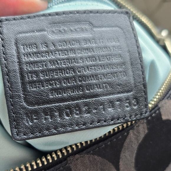 Coach Kristin Signature C Pattern OP Art Hobo Shoulder Bag w /Silver Hardware - Picture 5 of 16